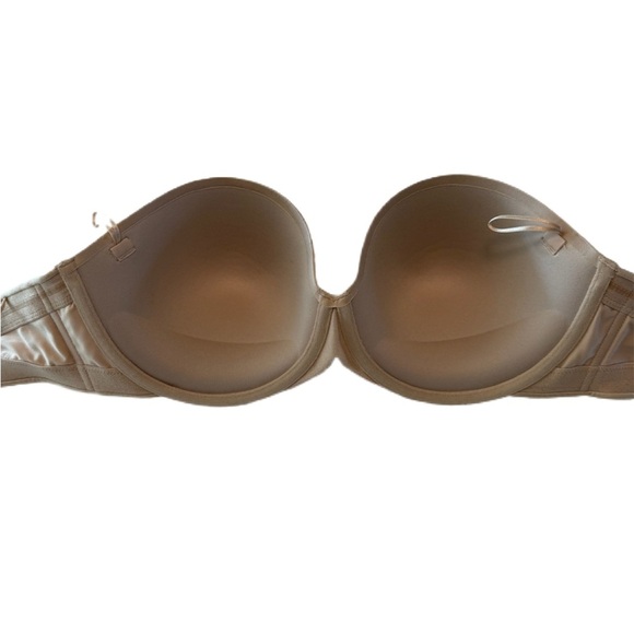 Maidenform Strapless Custom Lift Underwire Bra 38DF Latte Lift Nude - Picture 3 of 9